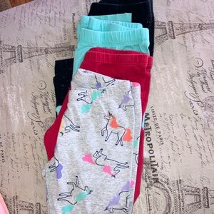 4 pack leggings 7/8 from different brands, gap, cat and jack, etc